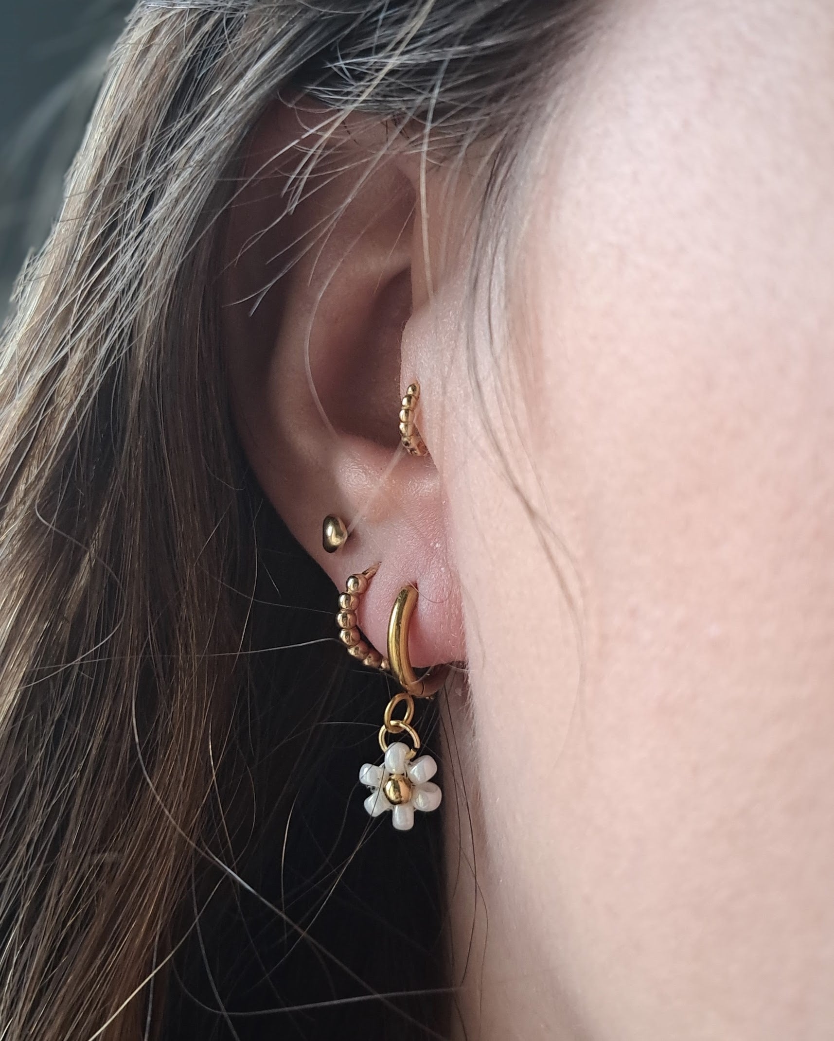 Boucles d'oreilles Cosmos - Doré (personnalisables)