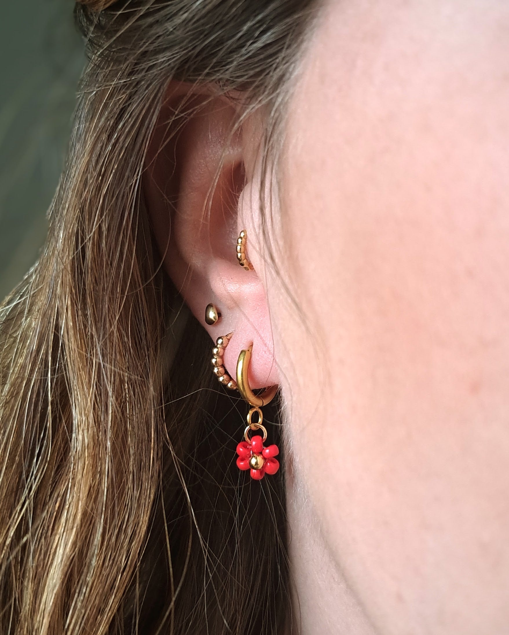 Boucles d'oreilles Cosmos - Doré (personnalisables)