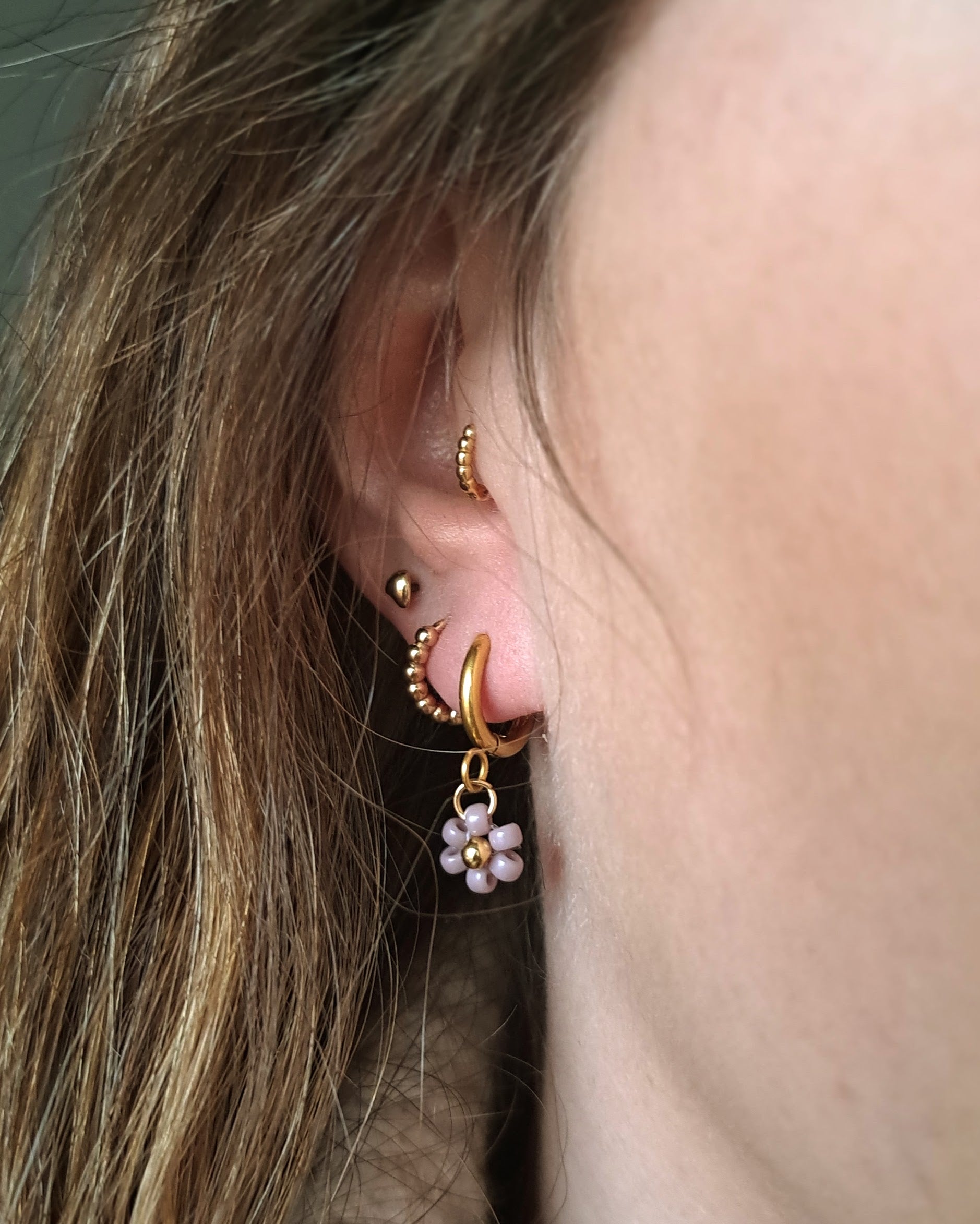 Boucles d'oreilles Cosmos - Doré (personnalisables)