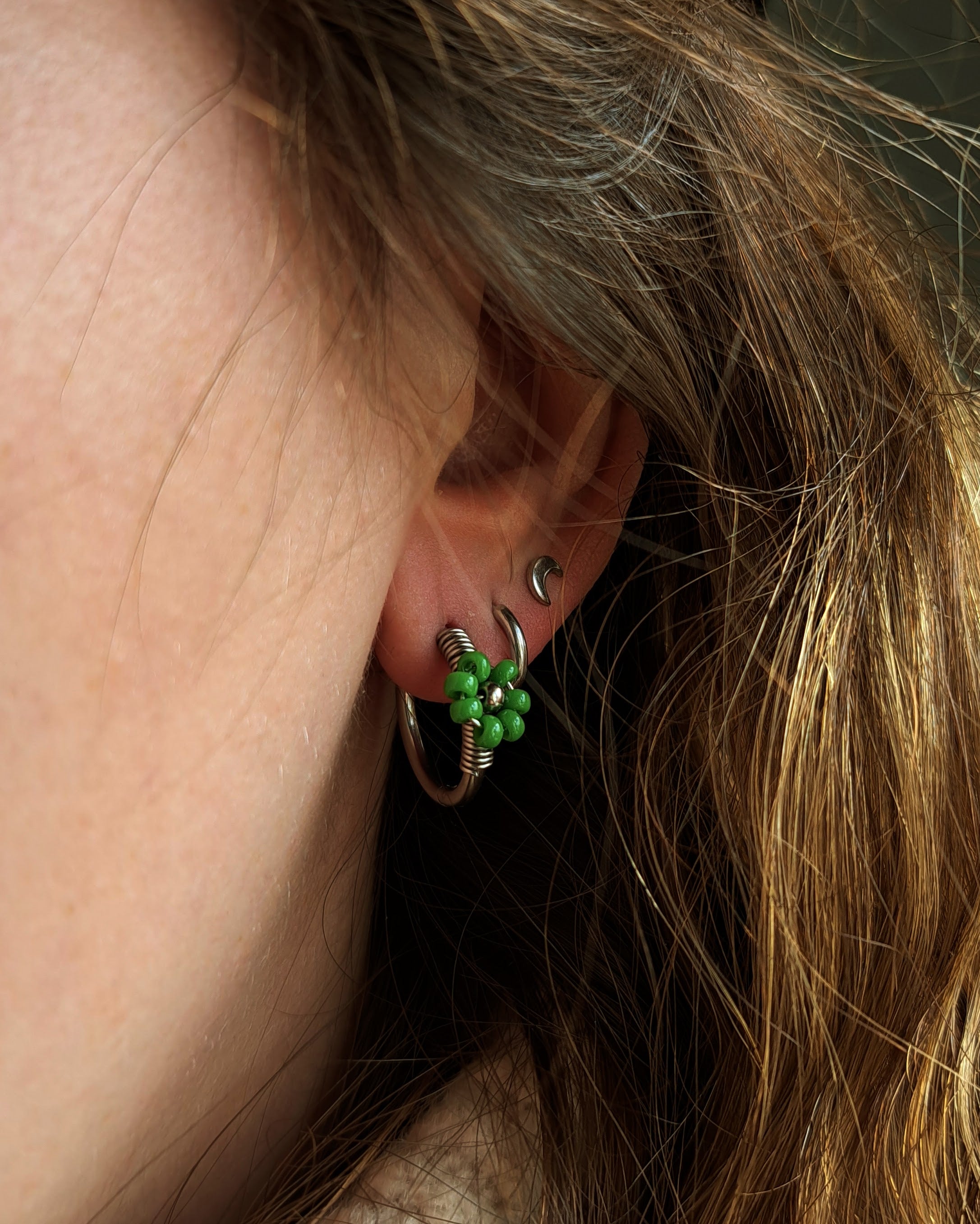 Boucles d'oreilles Pimprenelle - Argenté