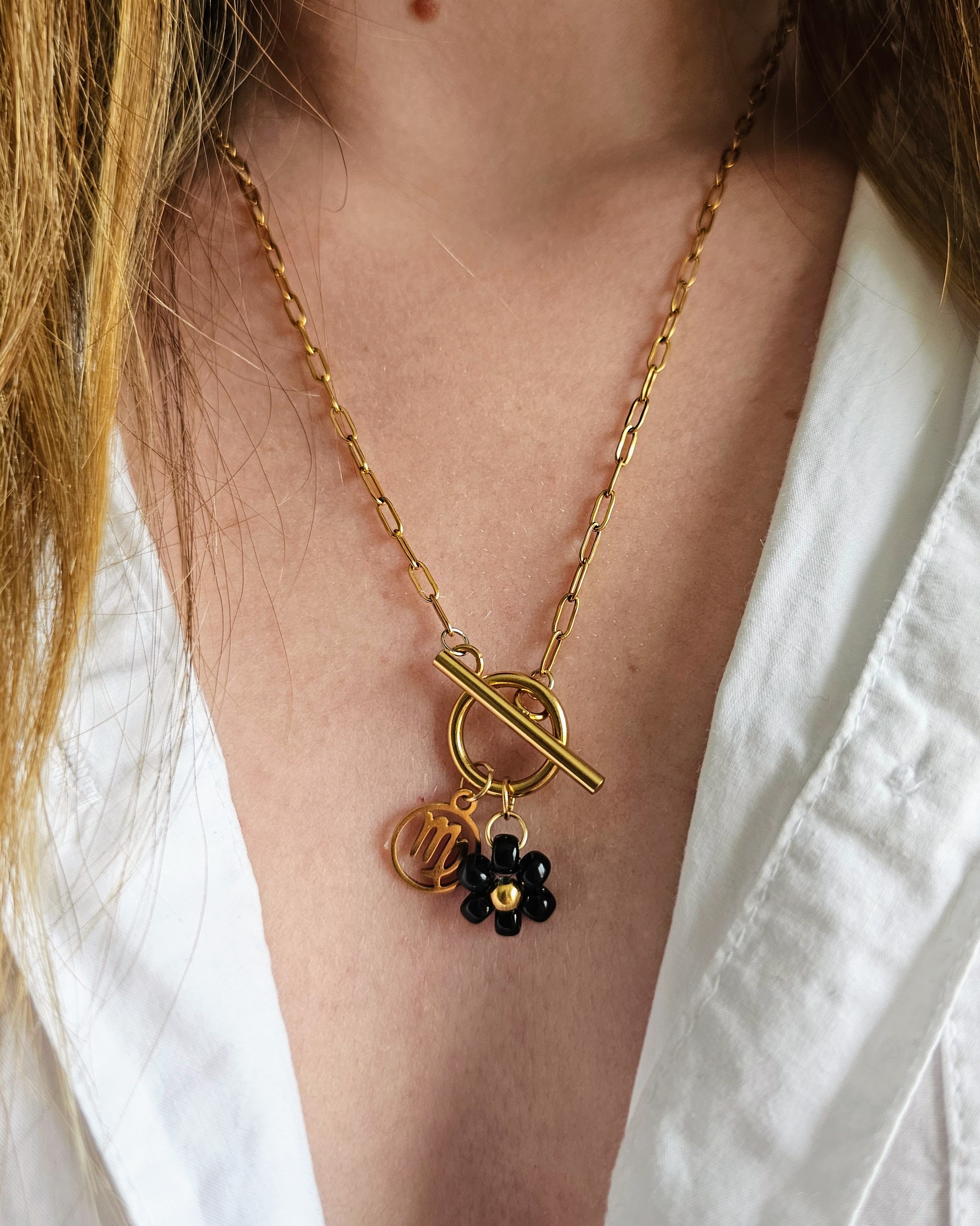 Collier Balsamine - Doré (personnalisable)