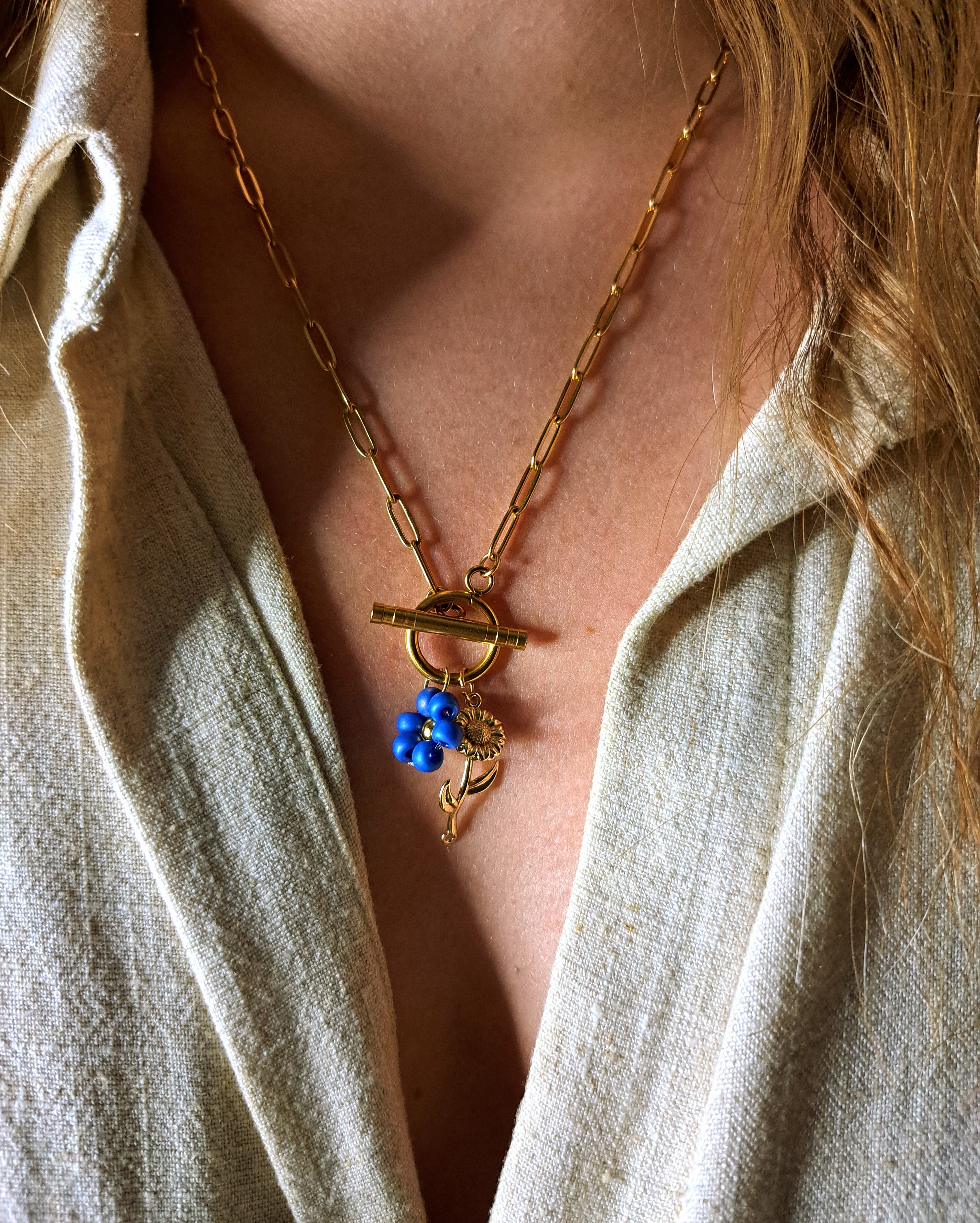 Collier Balsamine - Doré (personnalisable)