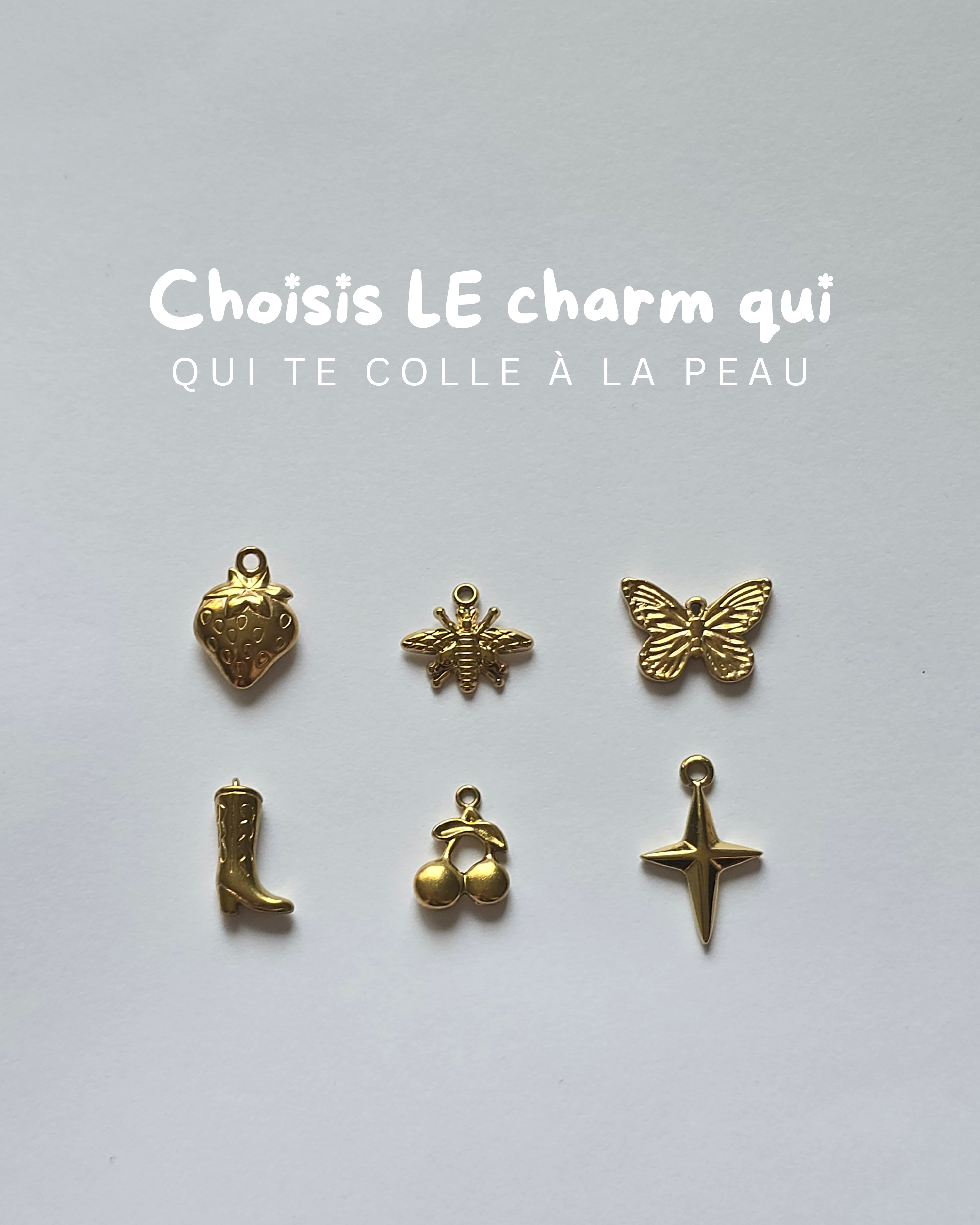 Collier Pensée - Doré (personnalisable)