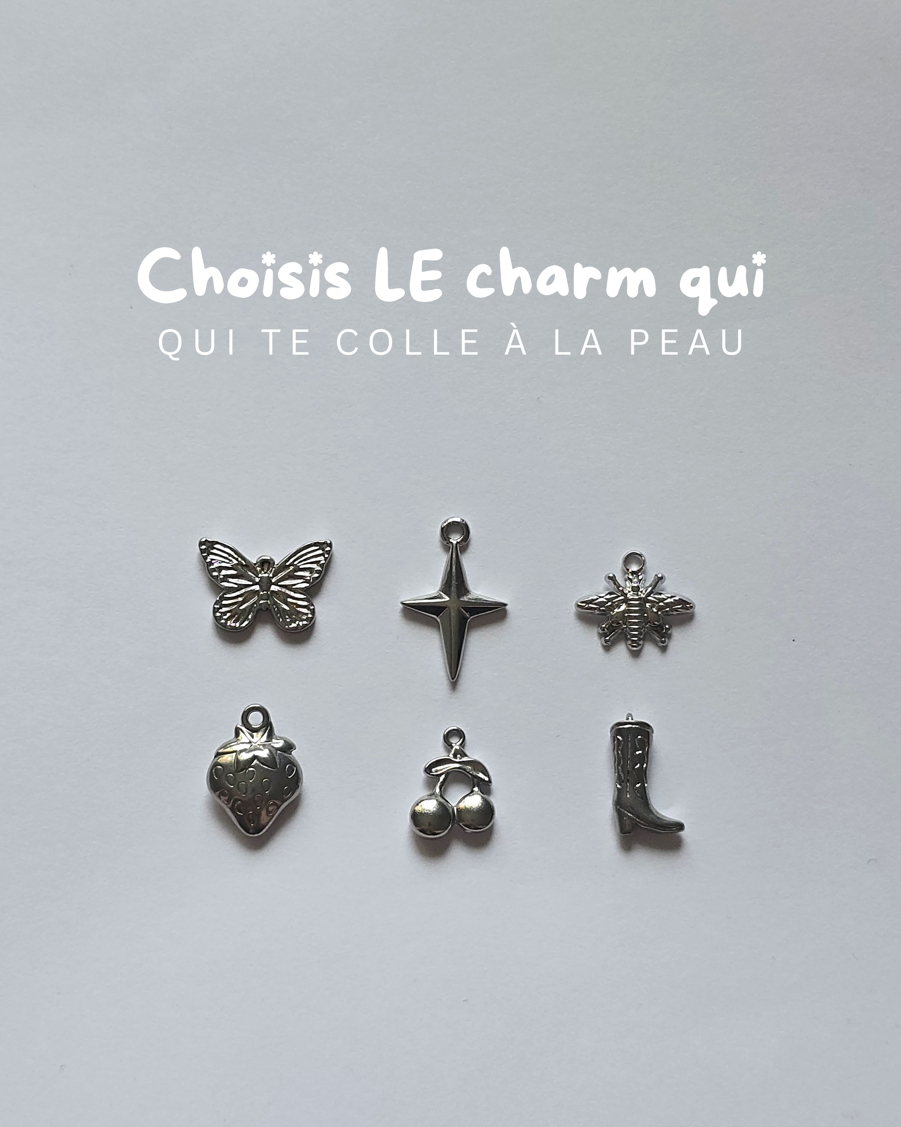 Collier Pensée - Argenté (personnalisable)