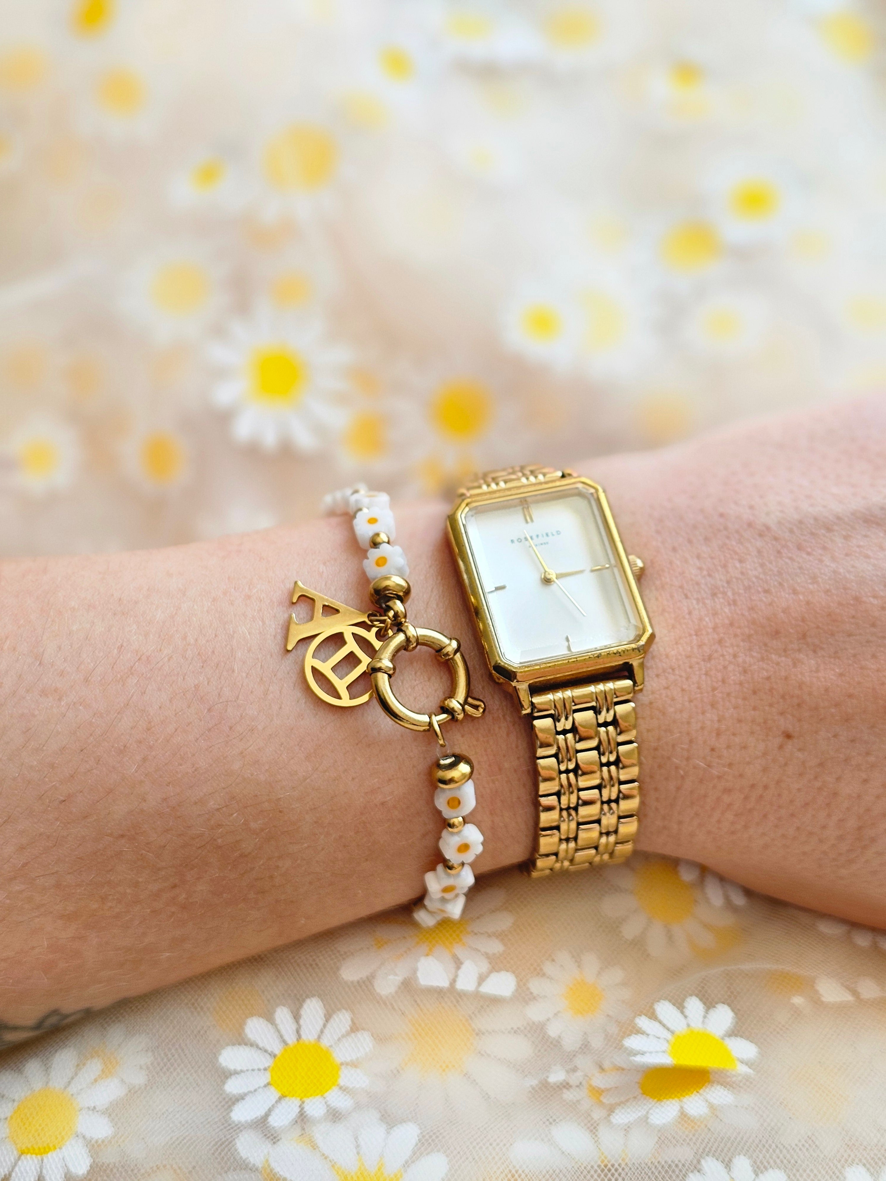 Bracelet Iris (personnalisable) - doré ou argenté